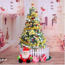 Fully Decorated 6 Feet Christmas Pine Tree with LED Multicolor Lights and Stand